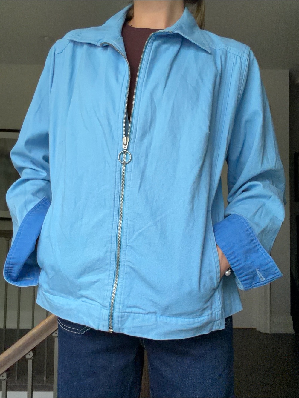 Vintage Light Blue Utility Jacket